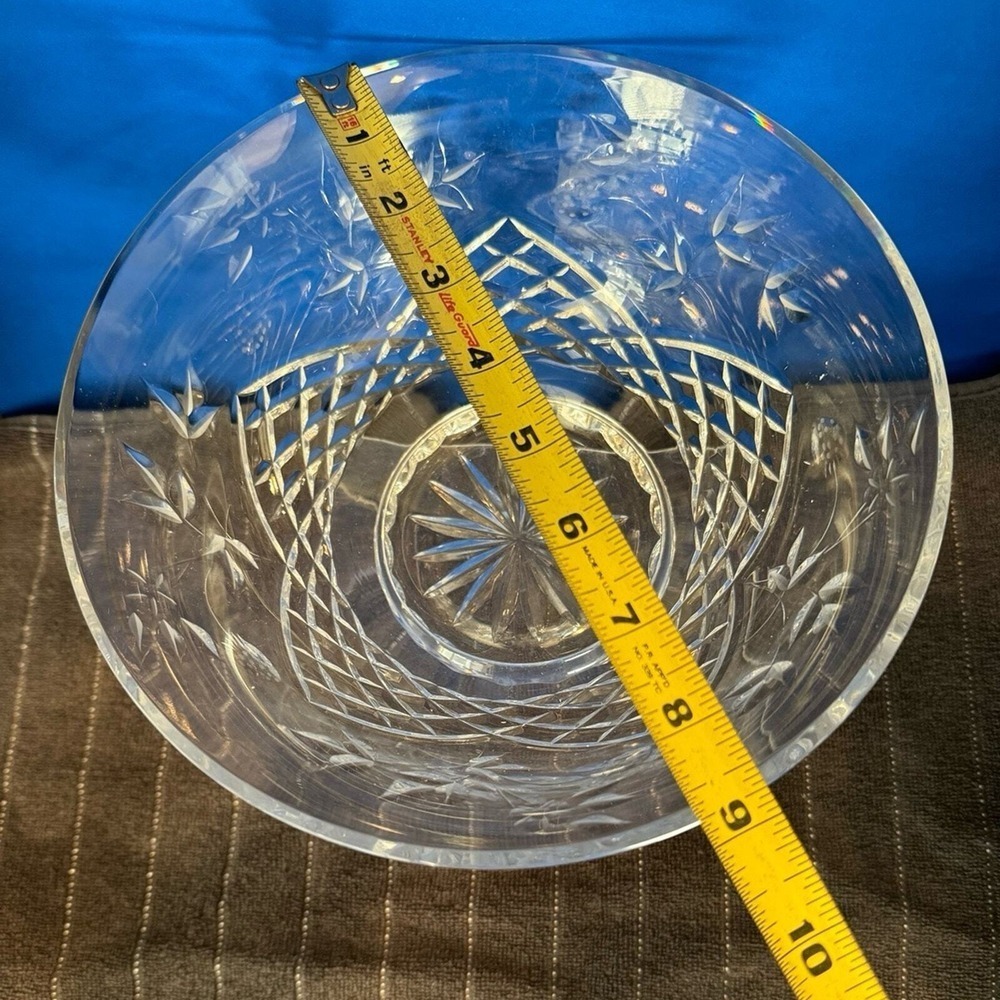 Wedgwood -9" Footed Crystal Bowl Lead Crystal - Germany - Picture 2 of 4